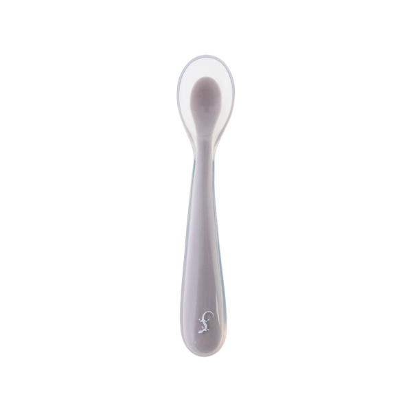 CUCHARA INFANTIL SILICONA PLATINO GRIS - LURCH